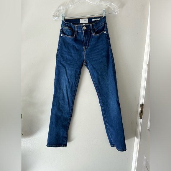FRAME Le High Straight Dark Wash Jeans Women’s Size 23 - Picture 1 of 8